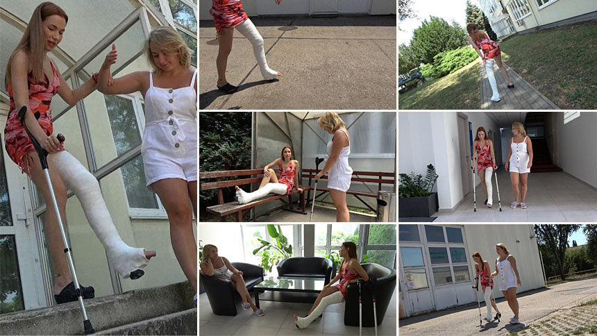 Trixie plaster LLWC gimp to crutches