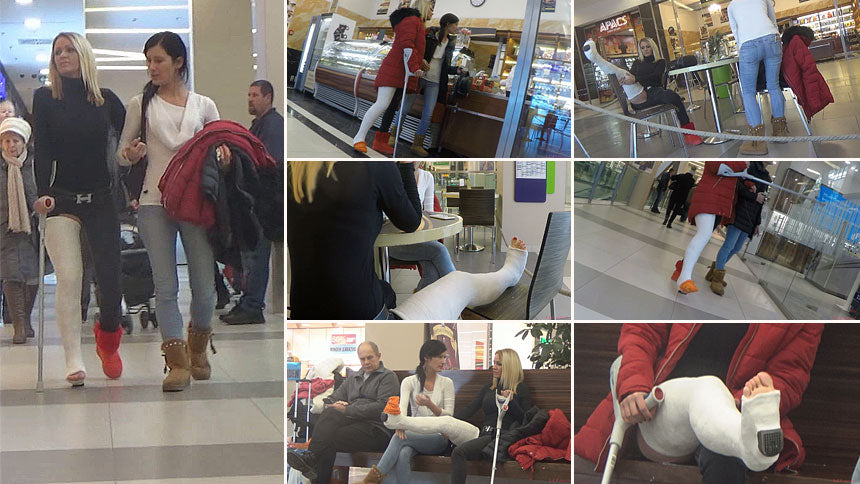 Britney plaster LLWC shopping mall gimping